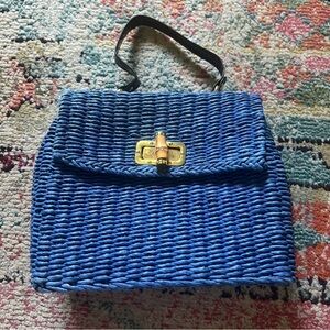 Blue wicket purse